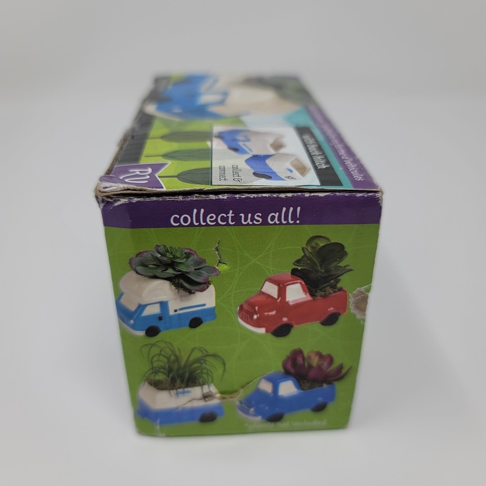 Ceramic RV Camper Van Vehicle‎ Planter Succulent Small Plants Home Decor New - Picture 3 of 8